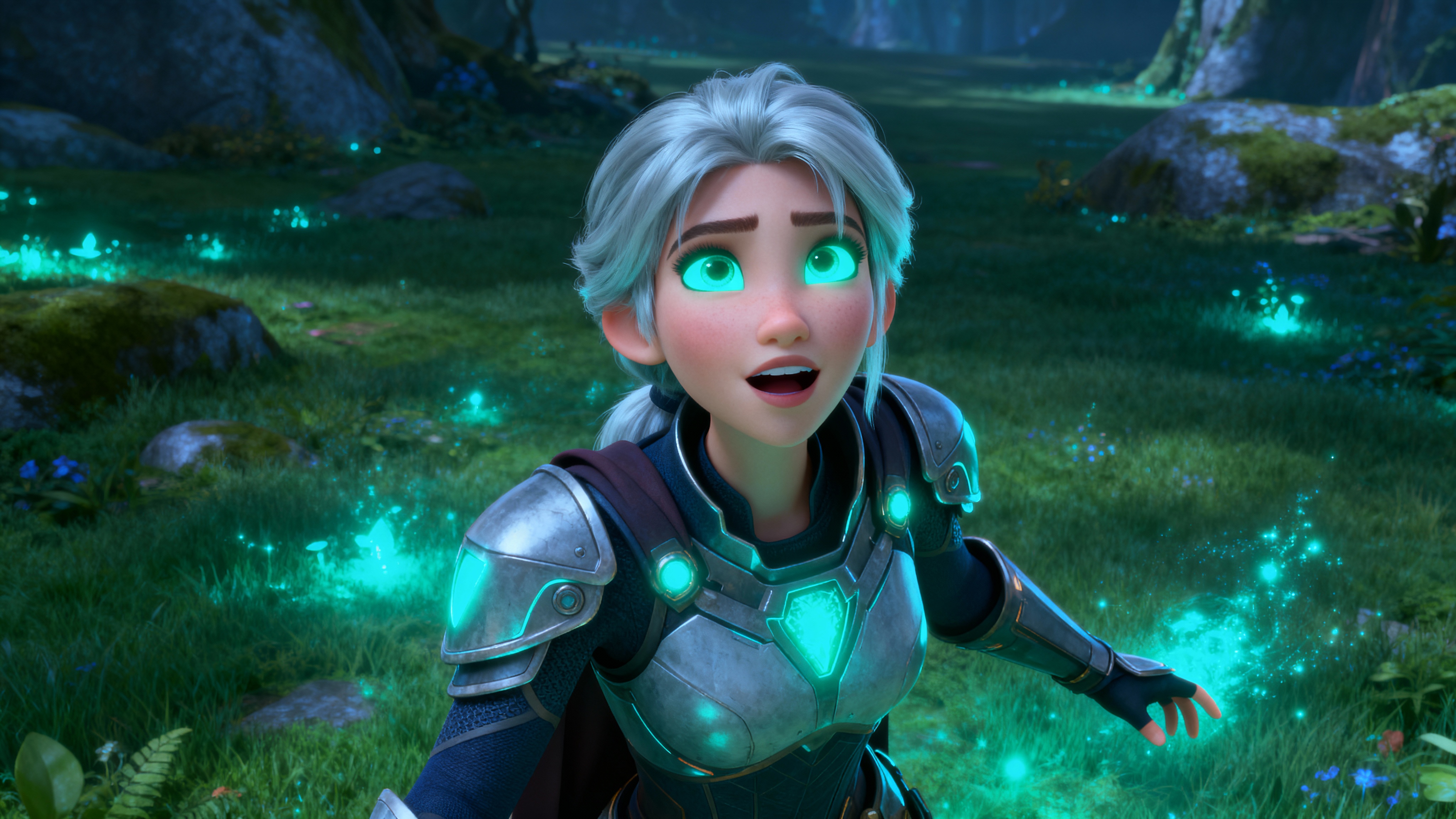 See Dream: Pixar-style 3D fantasy character — woman with glow...